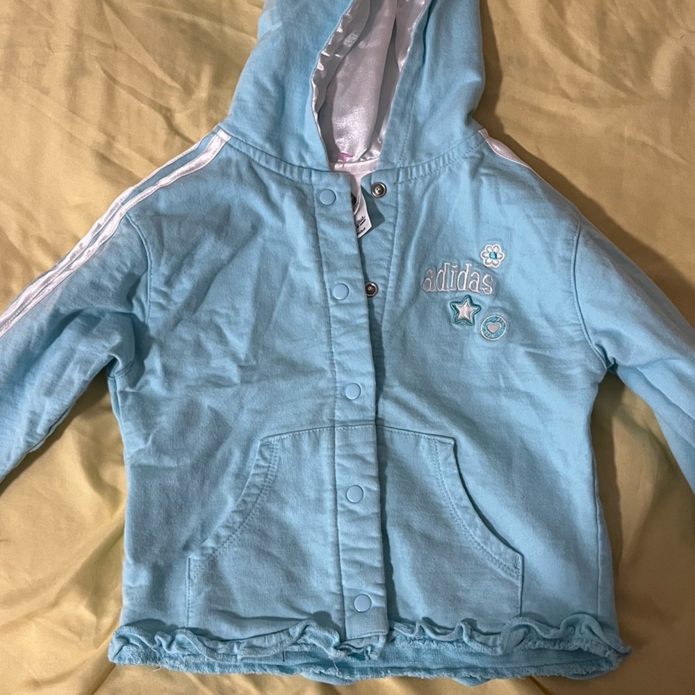 Adidas Light Blue Girls Vintage Sweater
